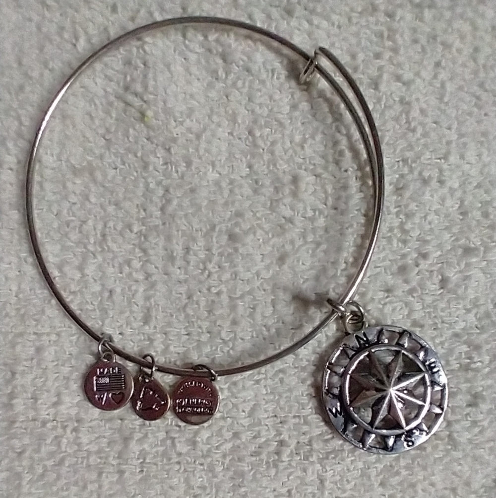 Silvertone infused with energy technology bracelet